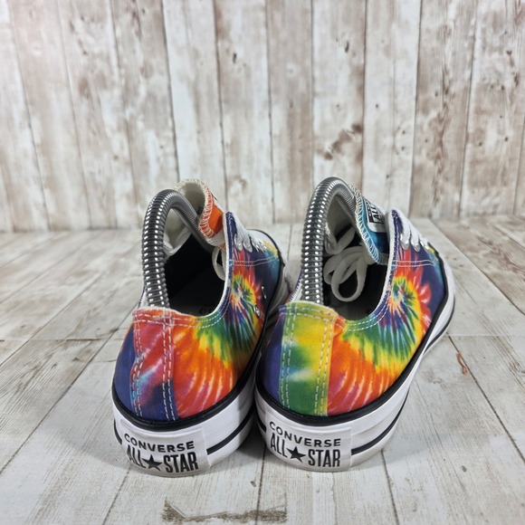 Converse Chuck Taylor All Star Low Top Rainbow Tie Dye Sneakers Womens 7.5 - Picture 3 of 8